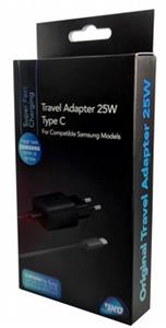  מטען קיר סמסונג מקורי מהיר 25W עם כבל טייפ-סי (שחור) - סאני