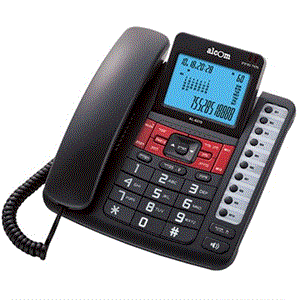 טלפון שולחני הכולל דיבורית Alcom AL-6270 בצבע שחור
