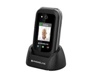 טלפון סלולרי למבוגרים דור 4 - Phoneline F33 - עם לחצן SOS ותחנת עגינה לטעינה - אחריות גטסל 24 חודשים